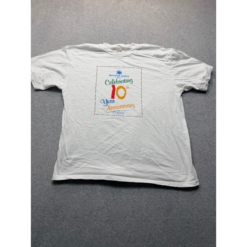 Vintage Hanes Fernand Aubry Paris JCPenney 10th Anniversary Graphic T-Shirt XL